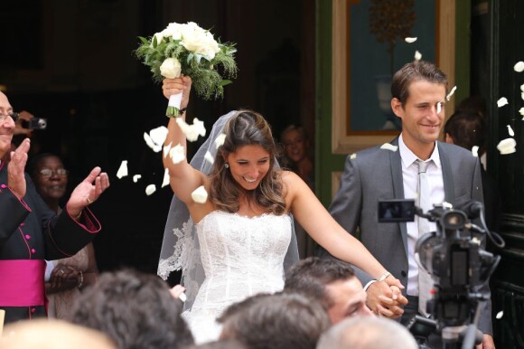 Mariage heureux de Nicolas Coullier et Julie Burdin, le 1er septembre 2012.