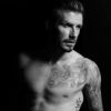 David Beckham sur son shooting pour David Beckham Bodywear, nom de sa ligne de sous-vêtements et linge de corps pour H&M.