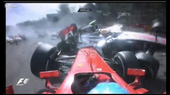 Romain Grosjean : Un spectaculaire accident et une lourde sanction