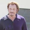 Johnny Hallyday après son passage chez le coiffeur dans le quartier de Beverly Hills, à Los Angeles, le 10 septembre 2012.