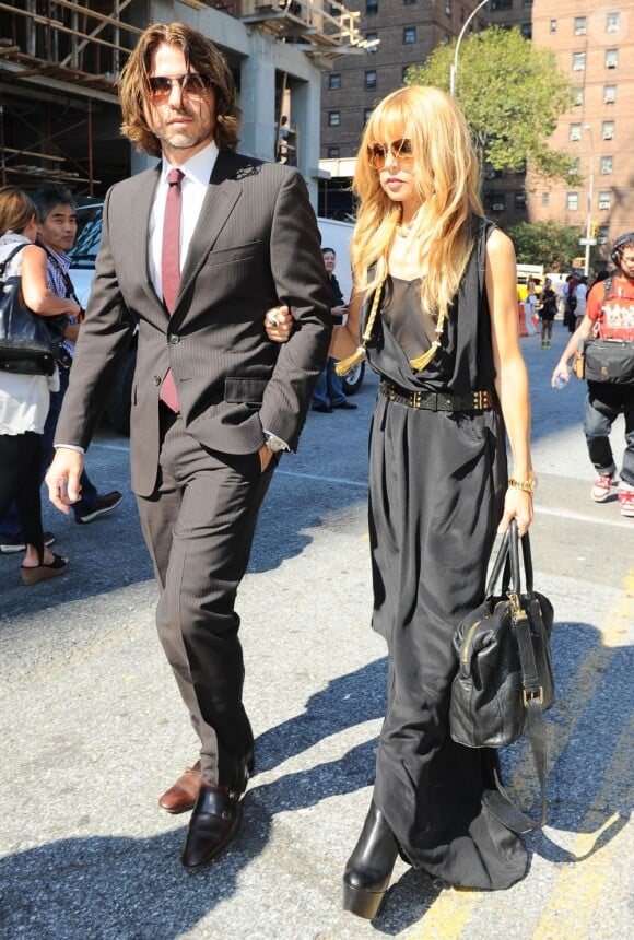 Rachel Zoe et son mari Rodger Berman arrivent au Lincoln Center. New York, le 12 septembre 2012.