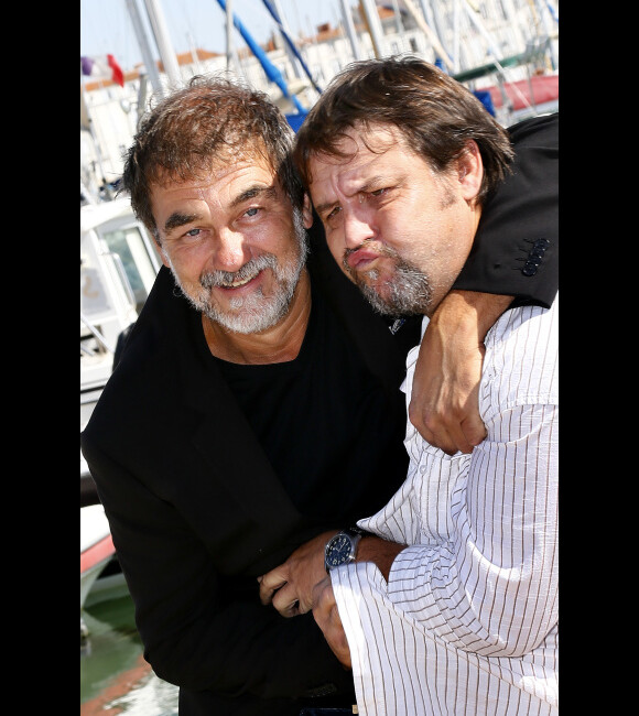 Olivier Marchal et Guy Lecluyse au Festival de la fiction TV de La Rochelle, le 13 septembre 2012