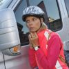 Sylvie Tellier prend part à la randonnée cycliste organisée dans le cadre de l'opération Toutes à Paris, le dimanche 16 septembre 2012.
