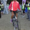 Sylvie Tellier prend part à la randonnée cycliste organisée dans le cadre de l'opération Toutes à Paris, le dimanche 16 septembre 2012.
