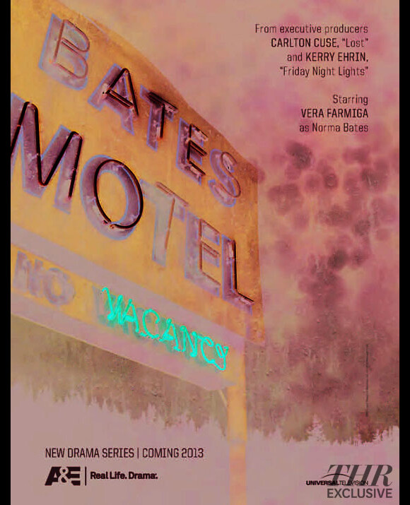 La première affiche de Bates Motel. Une série avec Vera Farmiga, Freddie Highmore et Max Thieriot qui reviendra sur l'adolescence de Norman Bates, célèbre depuis Psychose (1960) d'Hitchcock.