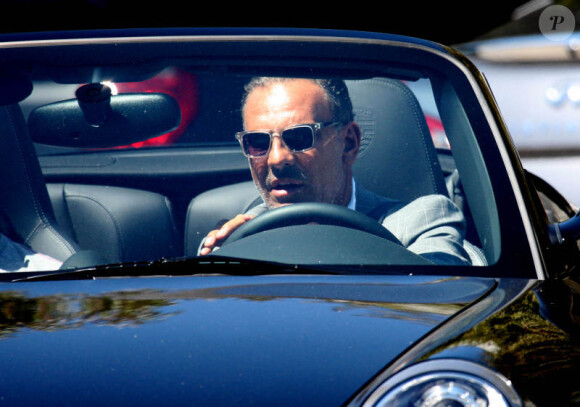 Christian Audigier à bord de sa décapotable, à Los Angeles, le mercredi 19 septembre 2012.