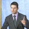 Tom Cruise fait un discours pour l'ouverture d'un centre de la scientologie à Madrid en 2004
