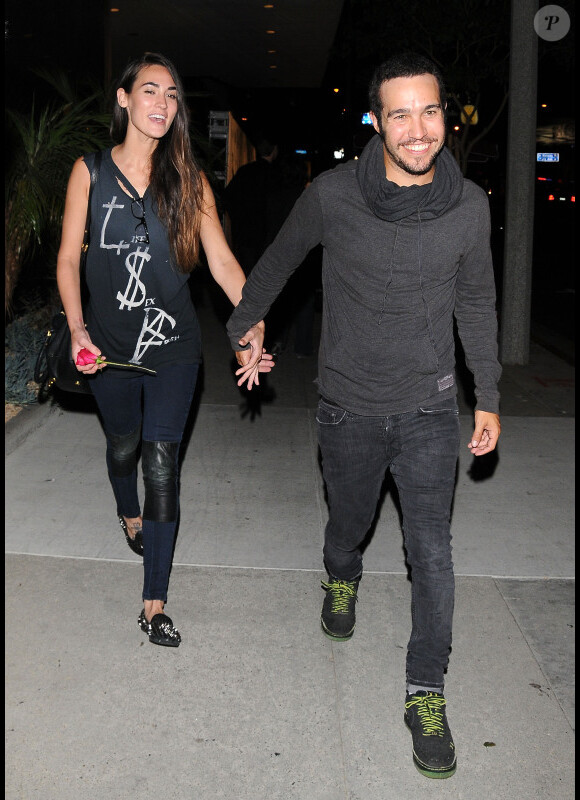 Pete Wentz et Meagan Camper se rendent dans un club de West Hollywood pour y passer la soirée, le vendredi 21 septembre 2012.