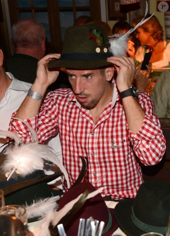 Franck Ribery tente un nouveau style lors de l'Oktoberfest de Munich le 23 septembre 2012