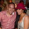 Franck Ribery et sa femme Wahiba, couple glamour et amoureux lors de l'Oktoberfest de Munich le 23 septembre 2012