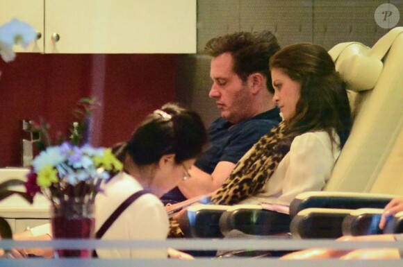 La princesse Madeleine et son compagnon Chris O'Neill au salon de manucure-pédicure le 22 septembre 2012 à New York.