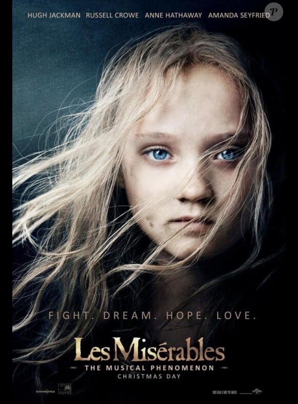 La nouvelle affiches de la comédie musicale Les Misérables met en avant Isabelle Allen alias Cosette, incarnée par Amanda Seyfried par la suite. En salles le 20 février 2013.
