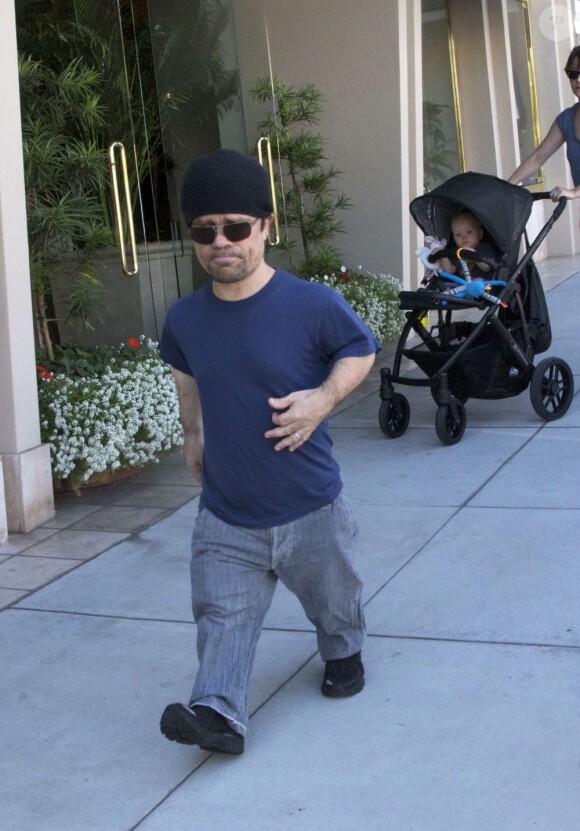 Peter Dinklage, sa femme et sa fille à Los Angeles le 24 septembre 2012