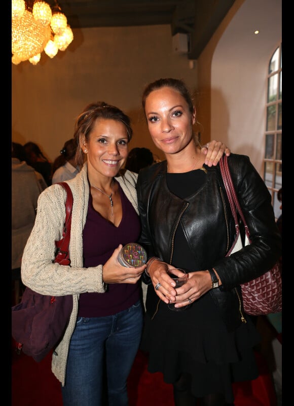 EXCLU : Laura Tenoudji et Charlotte Bouteloup lors de l'ouverture du nouvel institut de beauté Miss Carlota dans le quartier Saint-Germain des prés à Paris le 24 Septembre 2012.