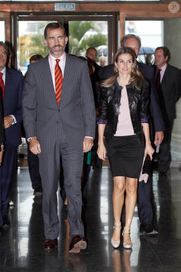 Letizia et Felipe d'Espagne à Cadix, le 26 septembre 2012.
