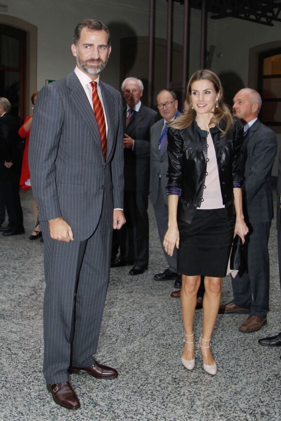 La princesse Letizia et Felipe d'Espagne à Cadix, le 26 septembre 2012.