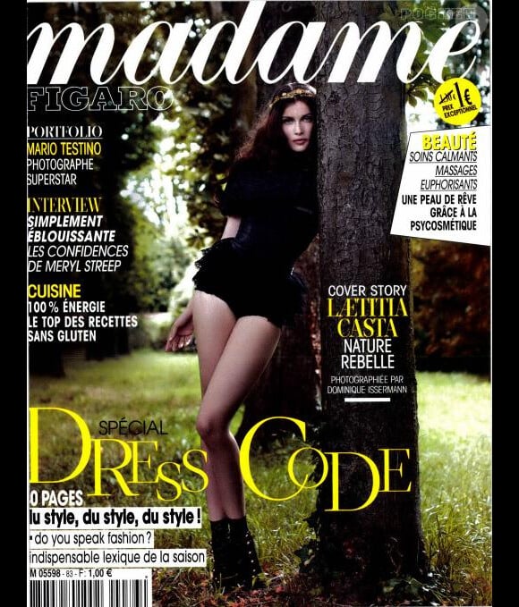Laetitia Casta en couverture du Madame Figaro Pocket numéro 83.