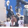 Armie Hammer lors d'un énième reshoot du western Lone Ranger de Gore Verbinski, le 27 septembre 2012. Le tournage a officiellement commencé le 25 février, il y a sept mois.