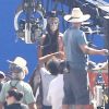 Johnny Depp et Armie Hammer lors d'un énième reshoot du western Lone Ranger de Gore Verbinski, le 27 septembre 2012. Le tournage a officiellement commencé le 25 février, il y a sept mois.