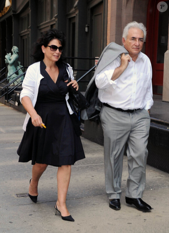 Dominique Strauss-Kahn et Anne Sinclair le 12 juillet 2011 à New York