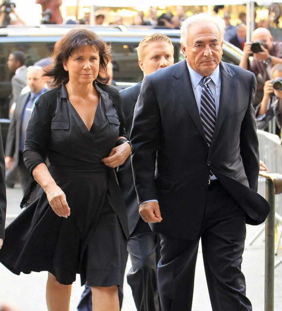 Dominique Strauss-Kahn et Anne Sinclair le 23 août 2011 à New York