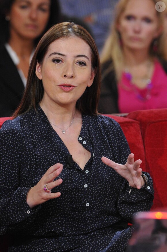 Anne Goscinny sur le tournage de l'émission Vivement Dimanche spéciale Astérix et Obélix que diffusera France 2, dimanche 7 octobre 2012.