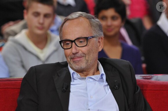 Fabrice Luchini sur le tournage de l'émission Vivement Dimanche spéciale Astérix et Obélix que diffusera France 2, dimanche 7 octobre 2012.