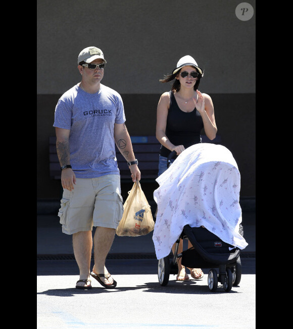 Jack Osbourne et Lisa Stelly et leur fille en août 2012 à Los Angeles