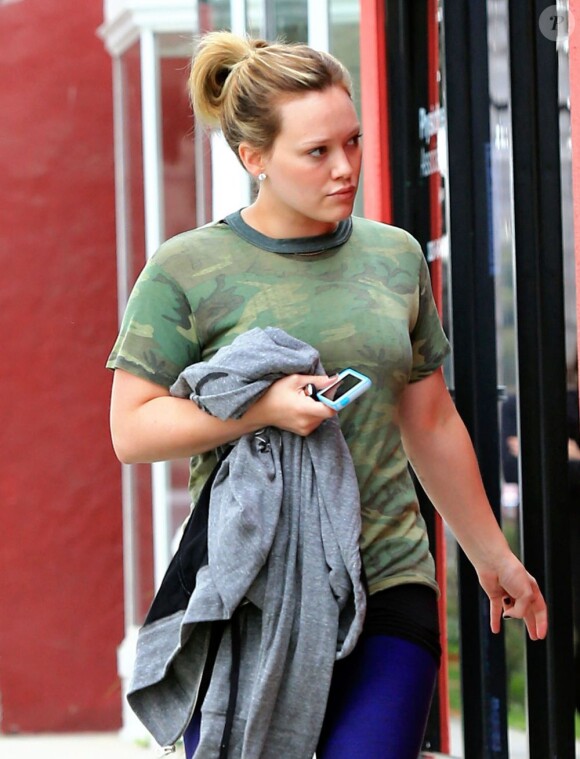 Hilary Duff en tenue de sport pour aller à son cours de gym à Los Angeles le 8 octobre 2012.