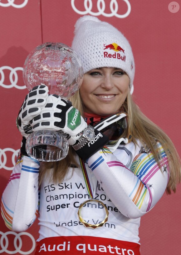 Lindsey Vonn à Schladming en Autriche le 17 mars 2012