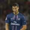 Zlatan Ibrahimovic lors du match de Ligue des Champions face au Dynamo de Kiev au Parc des Princes Stadium à Paris le 18 septembre 2012
