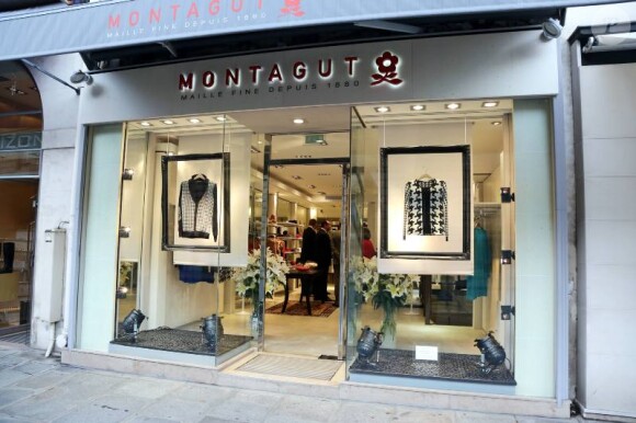 Inauguration de la boutique Montagut rue du Faubourg Saint-Honoré ainsi que le lancement du site de vente en ligne de la marque, à Paris le 11 Octobre 2012.