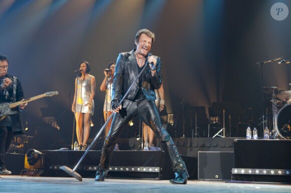 Johnny Hallyday sur scène à Montréal le 4 octobre 2012