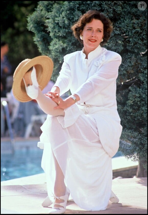 Sylvia Kristel au Festival de Cannes, le 9 mai 1990.