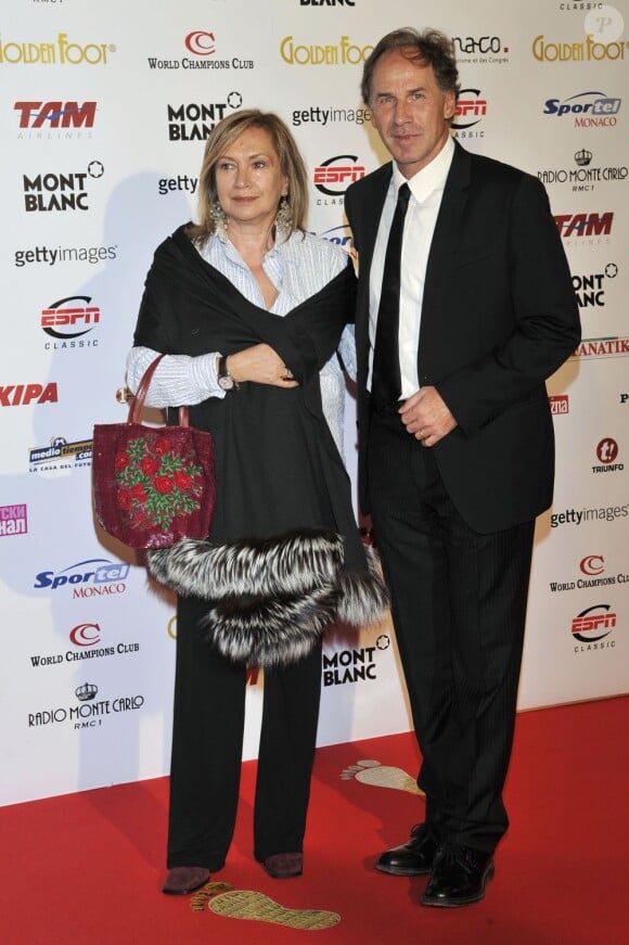 Franco Baresi et sa femme Maura lors de la céremonie du Golden Foot Award à Monaco le 17 Avril 2012 au Sporting de Monte-Carlo
