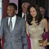 Pelé et sa petite amie lors de la céremonie du Golden Foot Award à Monaco le 17 Avril 2012 au Sporting de Monte-Carlo