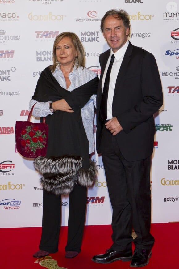 Franco Baresi et sa femme Maura Lari lors de la céremonie du Golden Foot Award à Monaco le 17 Avril 2012 au Sporting de Monte-Carlo