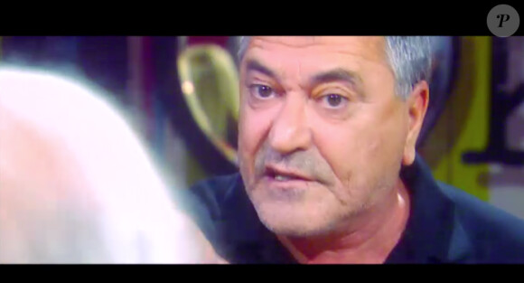 Geneviève de Fontenay dans l'émission de Laurent Baffie, 17ème sans ascenseur, subit la maladresse de l'humoriste Jean-Marie Bigard