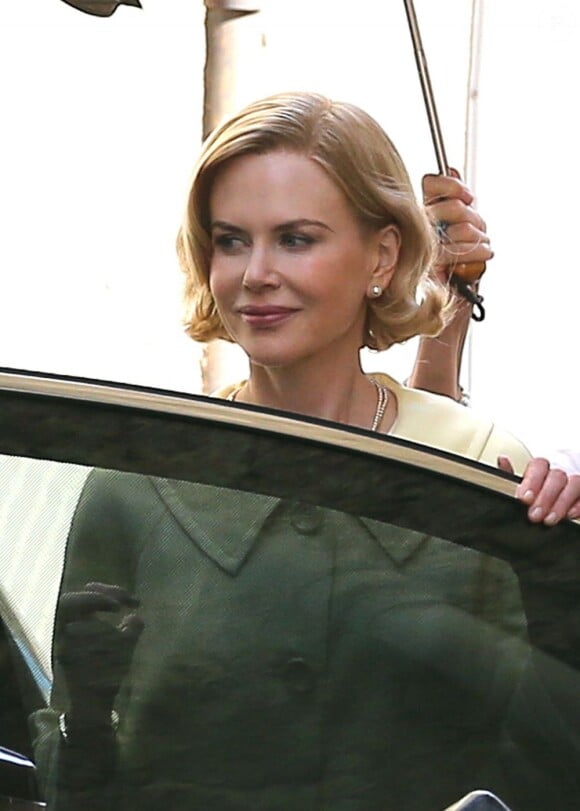 Nicole Kidman tourne le film Grace de Monaco dans le sud de la France, le 9 octobre 2012.