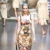 Défile de mode Dolce & Gabbana printemps-été 2013 lors de la Fashion Week de Milan, le 23 Septembre 2012.