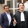 Jérôme Kerviel à l'ouverture de son procès en appel, accompagné de son avocat David Koubbi, à Paris, le 4 juin 2012.