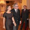 Le prince Laurent et la princesse Claire. La famille royale de Belgique était réunie le 24 octobre 2012 au palais à Bruxelles pour un concert d'automne offert par le couple royal.