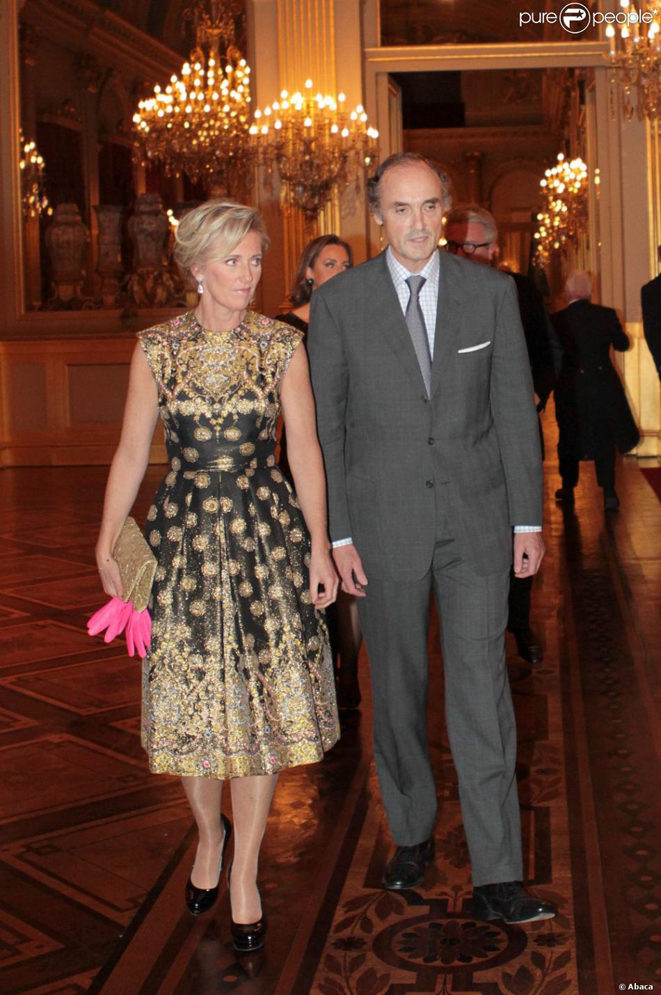  Le prince Lorenz et la princesse Astrid. La famille royale de Belgique était réunie le 24 octobre 2012 au palais à Bruxelles pour un concert d&#039;automne offert par le couple royal. 