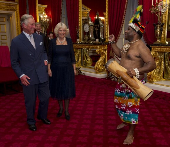 Le prince Charles et la duchesse Camilla donnaient une réception au Palais St James à Londres le 24 octobre 2012 à l'occasion de leur tournée prochaine (en novembre) en Océanie. Kylie Minogue y a chanté.