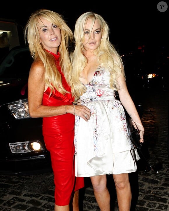 Lindsay Lohan et sa mère Dina Lohan à New York le 14 septembre 2011.