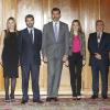 Le prince Felipe et la princesse Letizia d'Espagne en audience à Oviedo le 25 octobre 2012 dans le cadre des Prix de la Fondation Prince des Asturies.