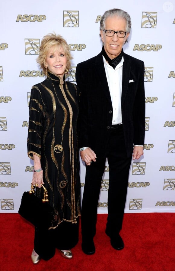 Jane Fonda et Richard Perry à Los Angeles le 18 avril 2012