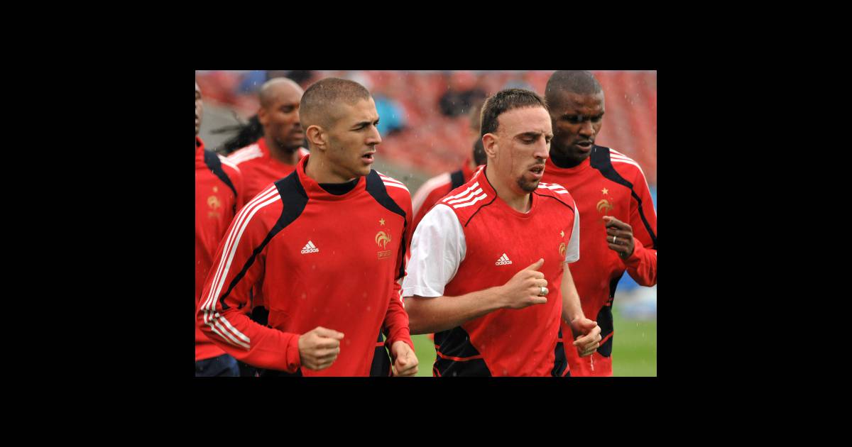 Karim Benzema et Franck Ribéry, à Zurich, en juin 2008. - Purepeople