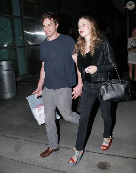 EXCLU : Michael C. Hall et Morgan Macgregor dans les rues de Los Angeles, le 30 octobre 2012.