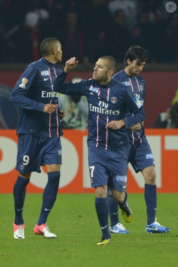Jérémy Ménez lors de la rencontre entre le PSG et l'OM (2-0) en huitième de finale de la coupe de la Ligue au Parc des Princes le 31 octobre 2012